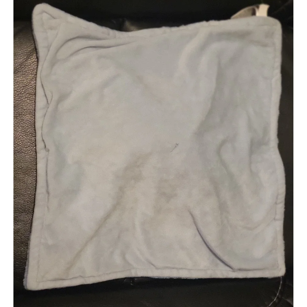 Carter's Brown Puppy Dog Blue Security Blanket Super Soft Plush Baby Lovey EUC